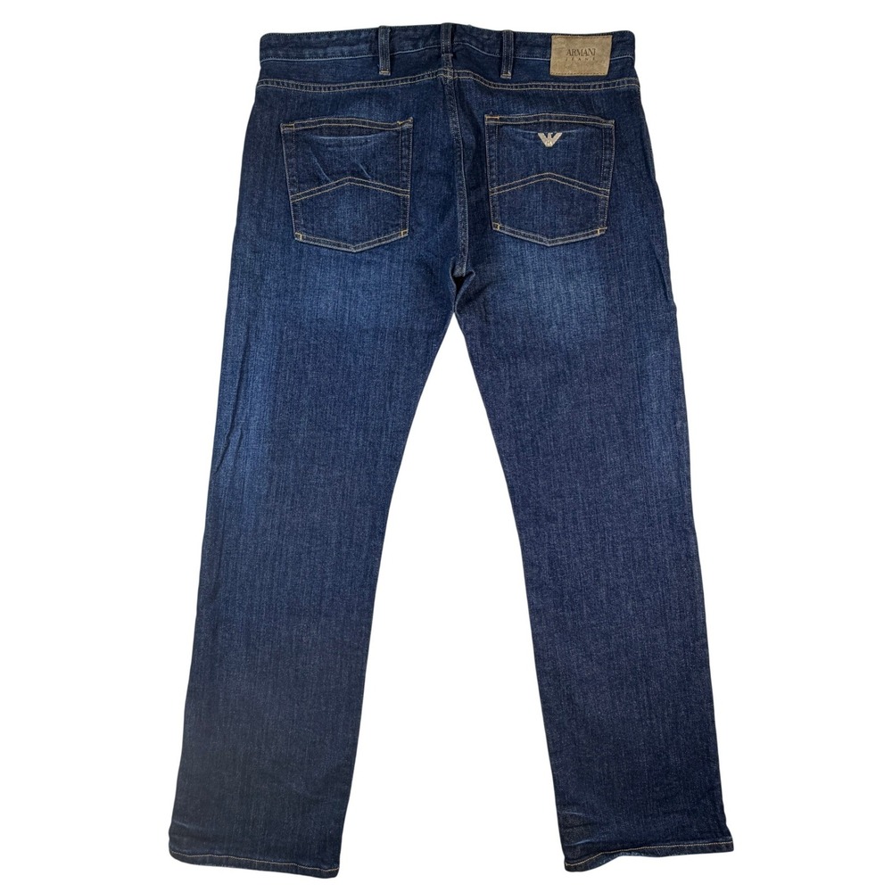 Armani Jeans Mens 38x31 Dark Wash Straight Leg Denim Pants 6Y6J45 6D31Z‎ Blue